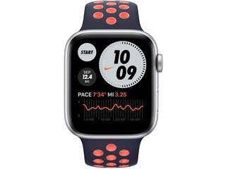 apple watch nike se cellular 44mm silver aluminum pure platinumblack nike sport band