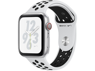 apple watch nike series 4 cellular 40mm silver aluminum pure platinumblack nike sport band