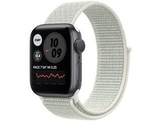 apple watch nike series 6 40mm space gray aluminum spruce aura nike sport loop