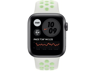 apple watch nike series 6 40mm space gray aluminum spruce auravapor green nike sport band