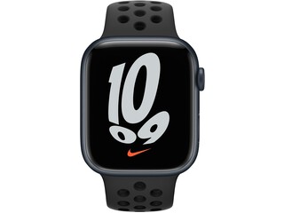 apple watch nike series 7 41mm midnight aluminum magic embercrimson bliss nike sport band