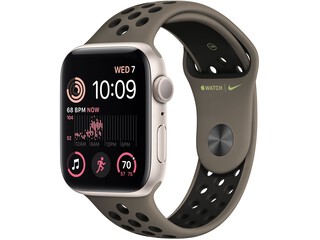 apple watch se 2 44mm starlight aluminum bright crimsongym red nike sport band