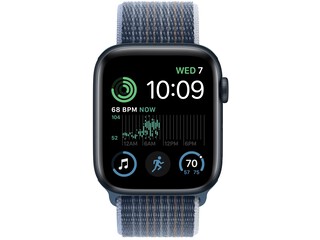 apple watch se 2 cellular 44mm midnight aluminum storm blue sport loop