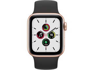 apple watch se 40mm gold aluminum black solo loop