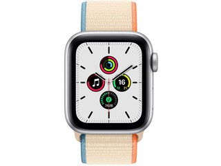 apple watch se 40mm silver aluminum cream sport loop