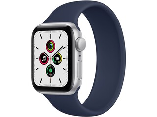 apple watch se 40mm silver aluminum deep navy solo loop