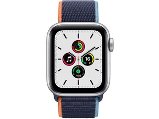 apple watch se 40mm silver aluminum deep navy sport loop