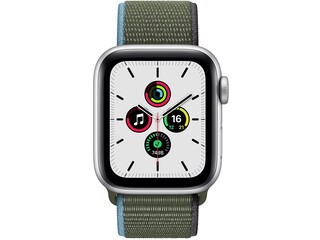 apple watch se 40mm silver aluminum inverness green sport loop
