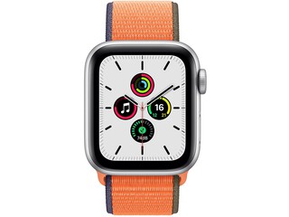 apple watch se 40mm silver aluminum kumquat sport loop