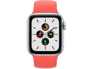 apple watch se 40mm silver aluminum pink citrus solo loop