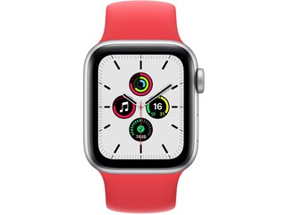 apple watch se 40mm silver aluminum red solo loop
