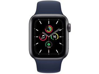 apple watch se 40mm space gray aluminum deep navy sport band