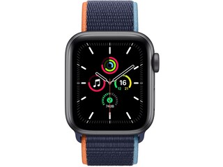 apple watch se 40mm space gray aluminum deep navy sport loop
