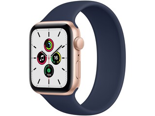 apple watch se 44mm gold aluminum deep navy solo loop
