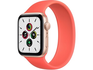apple watch se 44mm gold aluminum pink citrus solo loop