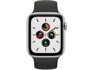 apple watch se 44mm silver aluminum black solo loop
