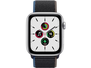 apple watch se 44mm silver aluminum charcoal sport loop