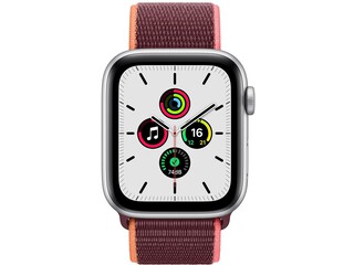apple watch se 44mm silver aluminum plum sport loop