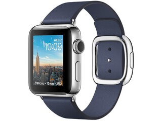 apple watch series 2 38mm space gray stainless steel midnight blue modern buckle
