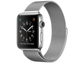 apple watch series 2 38mm space gray stainless steel silver milanese loop