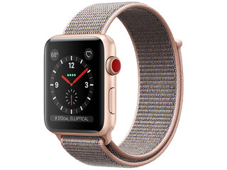 apple watch series 3 cellular 42mm gold aluminum pink sport loop