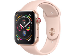 apple watch series 4 cellular 44mm gold aluminum pink sand sport band