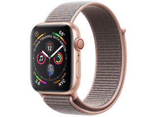 apple watch series 4 cellular 44mm gold aluminum pink sand sport loop