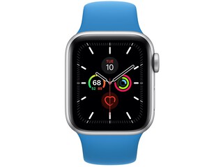 apple watch series 5 40mm silver aluminum surf blue sport band