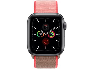 apple watch series 5 40mm space gray aluminum neon pink sport loop