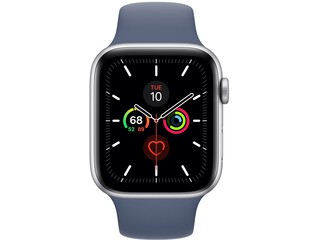 apple watch series 5 44mm silver aluminum alaskan blue sport band