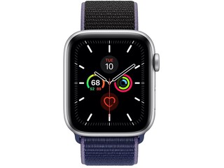 apple watch series 5 44mm silver aluminum midnight blue sport loop