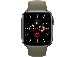 apple watch series 5 44mm space gray aluminum khaki sport band