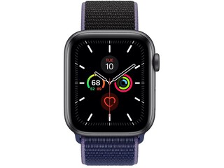 apple watch series 5 44mm space gray aluminum midnight blue sport loop