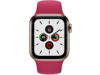 apple watch series 5 cellular 40mm gold stainless steel pomegranate sport band