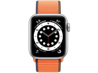 apple watch series 6 40mm silver aluminum kumquat sport loop