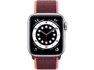 apple watch series 6 40mm silver aluminum plum sport loop