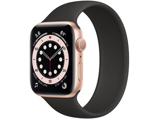 apple watch series 6 44mm gold aluminum black solo loop
