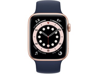 apple watch series 6 44mm gold aluminum deep navy solo loop