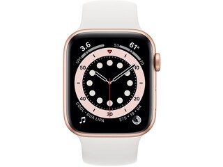 apple watch series 6 44mm gold aluminum white solo loop
