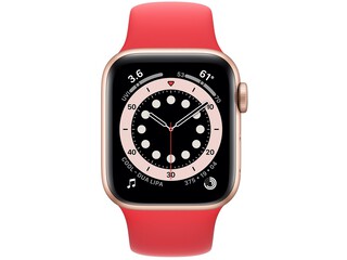 apple watch series 6 cellular 40mm gold aluminum red sport band