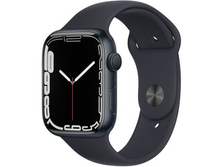 apple watch series 7 45mm midnight aluminum english lavender sport band