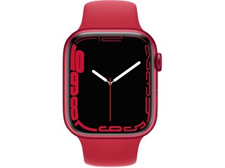 apple watch series 7 45mm red aluminum red sport band