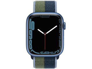 apple watch series 7 cellular 41mm blue aluminum abyss bluemoss green sport loop 