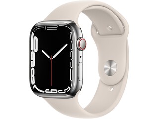 apple watch series 7 cellular 41mm silver milanese loop starlight sport band