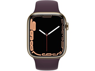 apple watch series 7 cellular 45mm gold milanese loop dark cherry sport band