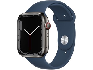 apple watch series 7 cellular 45mm graphite milanese loop abyss blue sport band