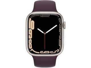 apple watch series 7 cellular 45mm starlight aluminum red sport band