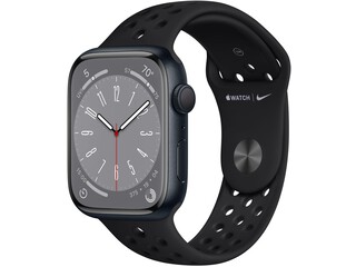 apple watch series 8 cellular 41mm midnight aluminum blackblack nike sport band 