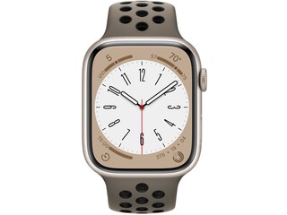 apple watch series 8 cellular 41mm starlight aluminum blackblack nike sport band