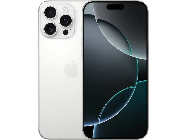 iPhone 16 Pro Max nel colore Titanio bianco